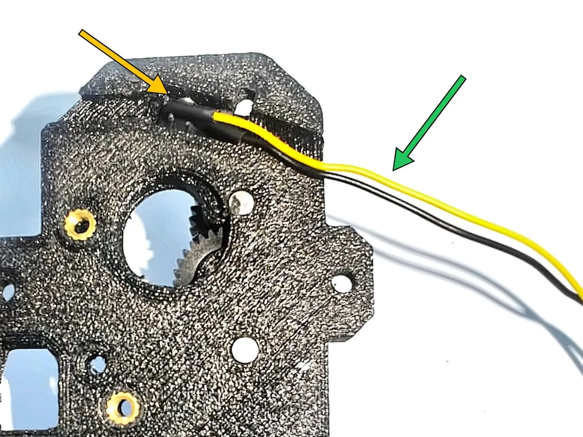 Step 7, checking the switch wire: Turn the main body over. This is the back view.
