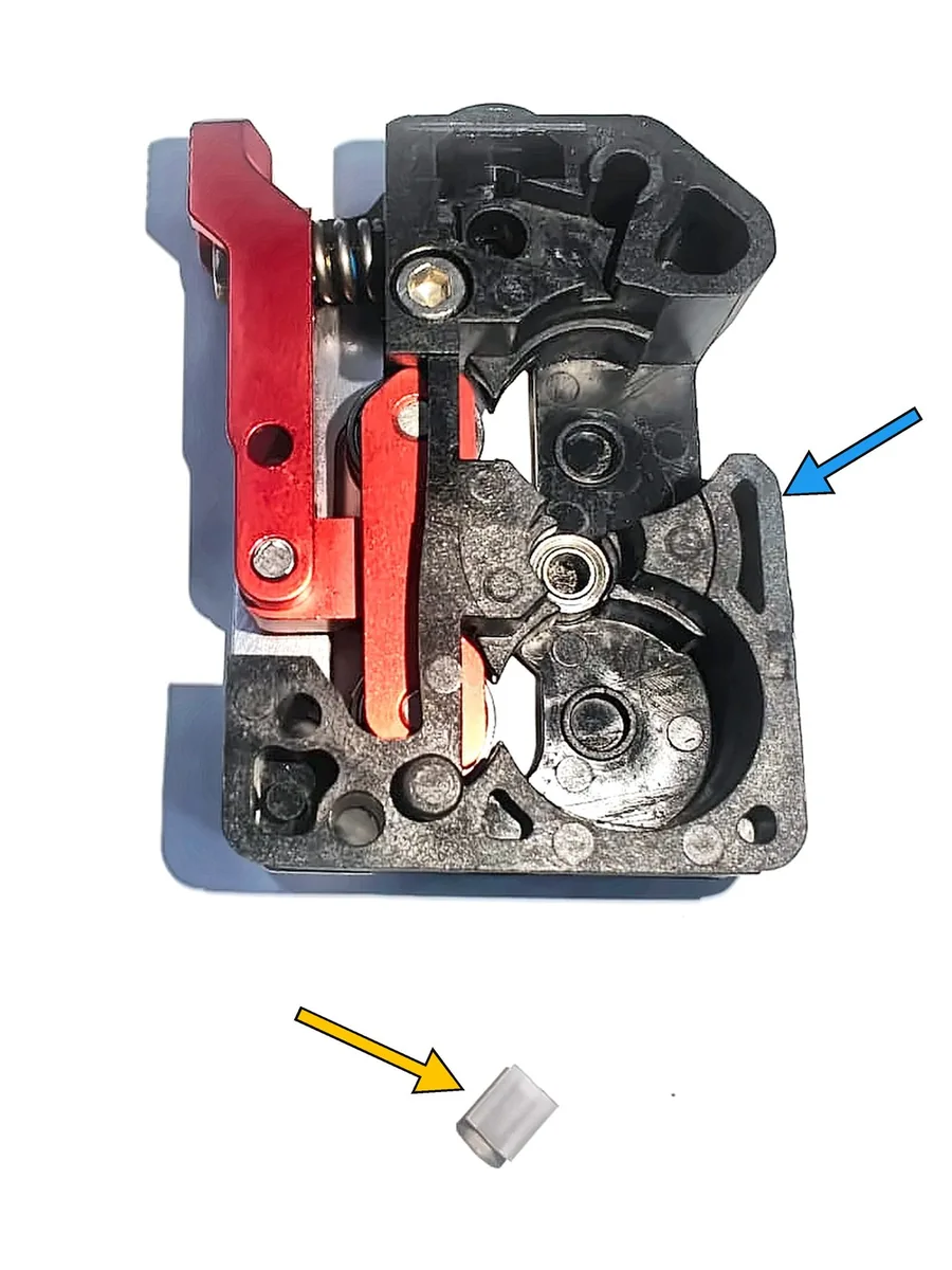Step 8, preparing the ptfe insert: Cut a 5 mm piece of 4×2 mm PTFE tube (I): 4 mm outside, 2 mm inside diameter.