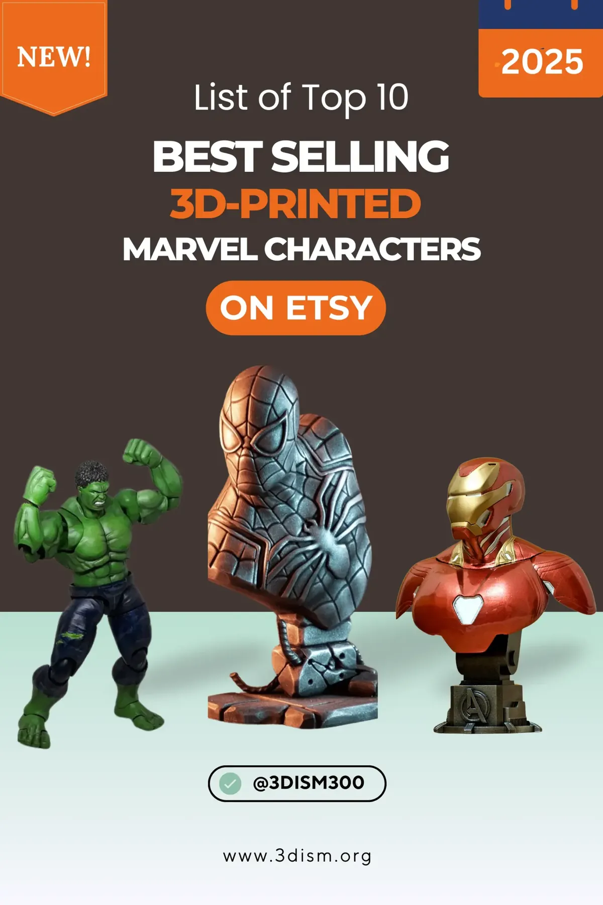Top 10 Best-Selling 3D-Printed Marvel Characters on Etsy in 2025