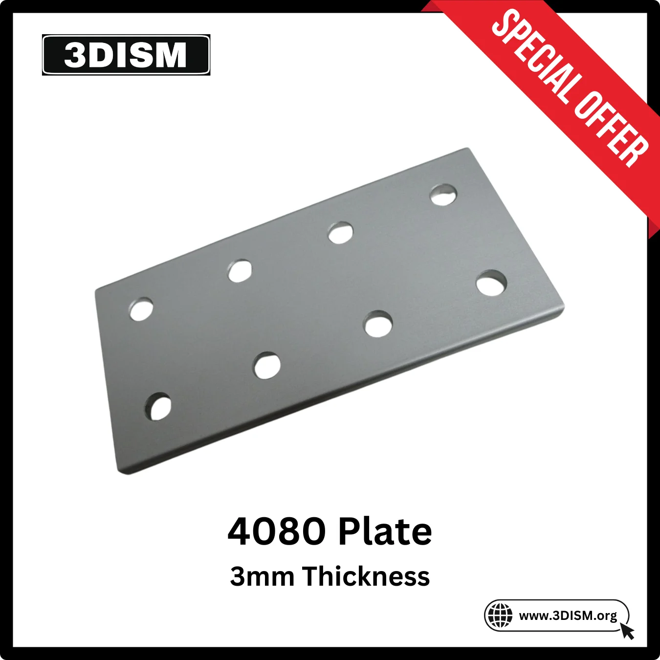 4080 Plate for V-Slot 3mm