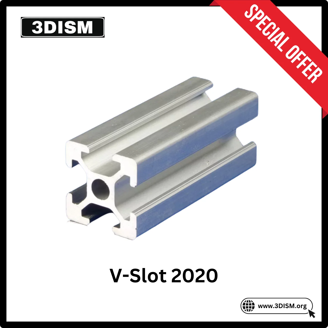 V-Slot 2020 Aluminum Extrusion Profiles for 3D Printers & CNCs