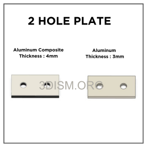2 hole Plate Material Aluminum Composite Thickness 3mm & 4mm
