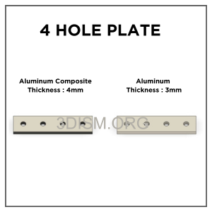 4 hole Plate Material Aluminum Composite Thickness 3mm & 4mm