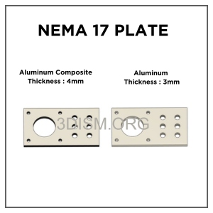 NEMA 17 gantry plate Aluminum Thickness 4mm & 3mm