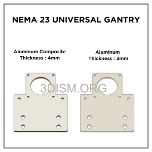 NEMA 23 universal gantry plate Aluminum Thickness 4mm & 3mm