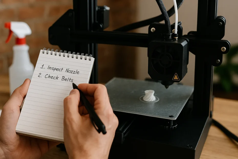 3D Printer Maintenance Checklist (Monthly, Weekly Tasks)