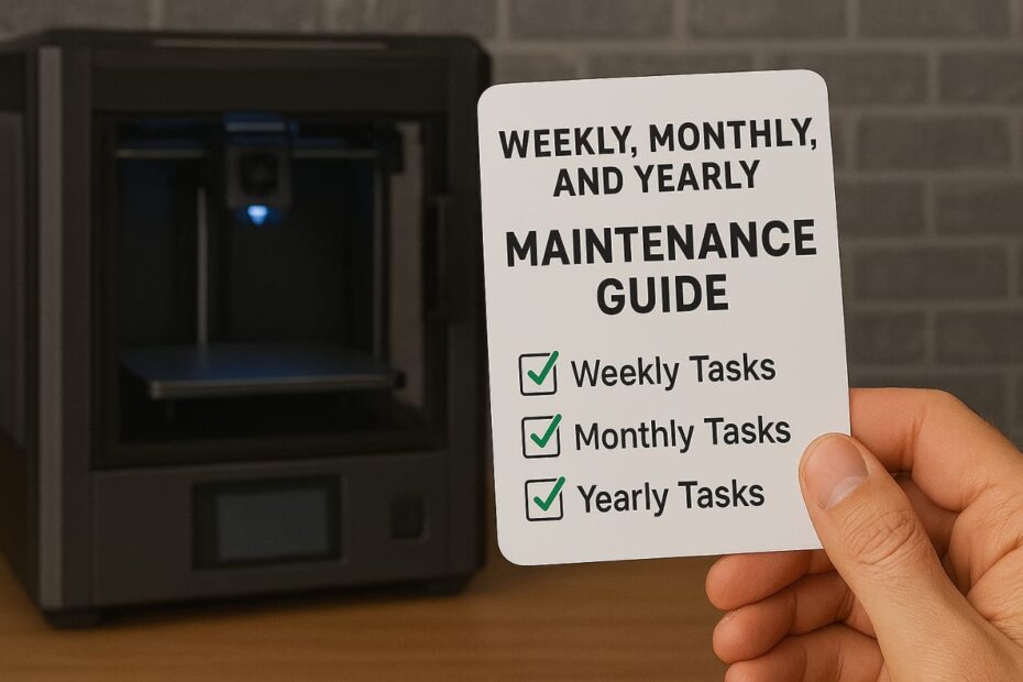 Weekly, Monthly, and Yearly 3D Printer Maintenance Guide