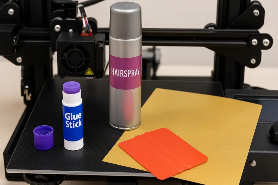 Using Glue Sticks, Hairspray and Adhesive Sheets on Build Plates